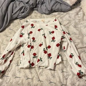 cropped rose long sleeve